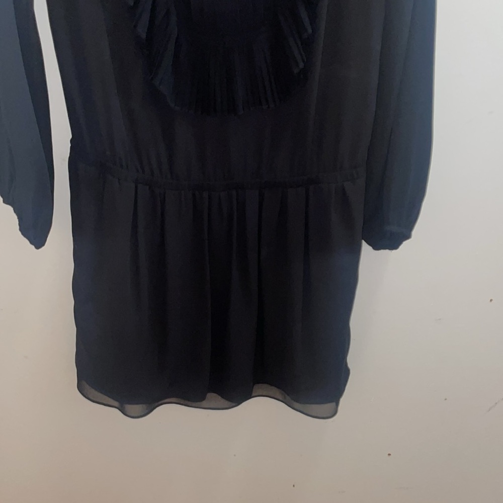 ✨Host Pick✨ BCBG MAXAZRIA BLACK  KRISTEY PLEATED RUFFLE BIB DRESS - Picture 5 of 8